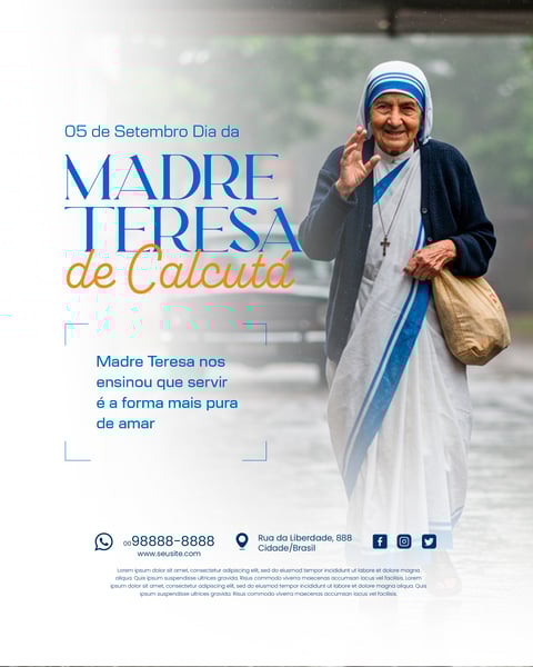 05 DE SETEMBRO DIA DE MADRE TERESA DE CALCUTÁ 2