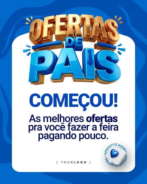 FLYER CAPA OFERTAS DIA DOS PAIS HORTIFRUTI PSD EDITÁVEL