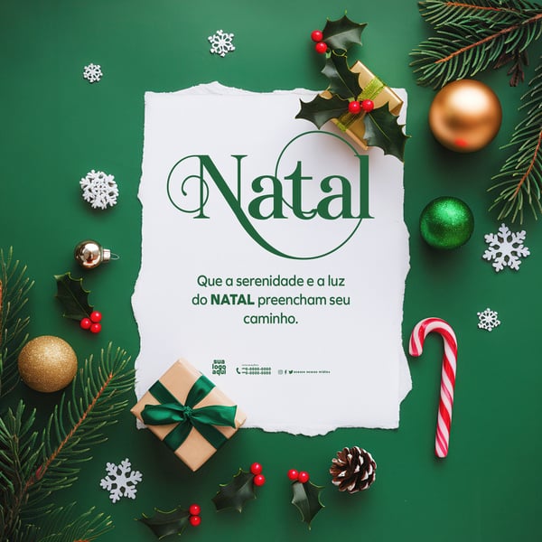 NATAL BACKGROUND COM ENFEITES NATALINO PARA ESCRITA, MERRY CHRISTMAS AND HAPPY HOLIDAYS, END OF YEAR PARTIES IA7