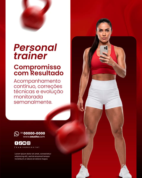 Personal Trainer Social Media PSD Editável 3