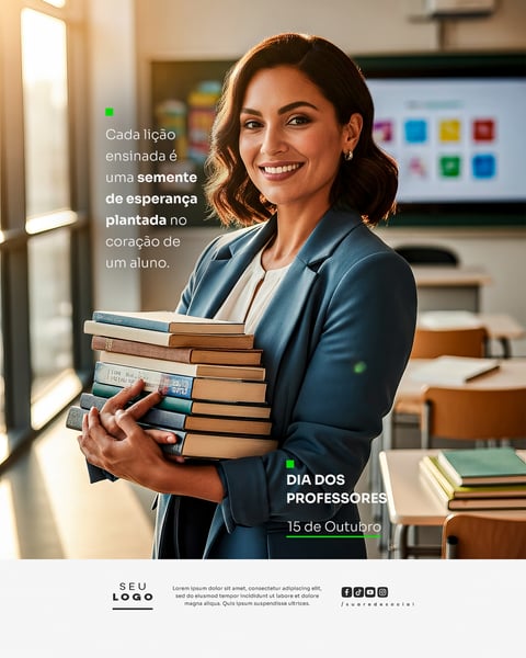 DIA DO PROFESSOR 15 DE OUTUBRO SOCIAL MEDIA PSD EDITÁVEL 1