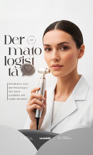 DIA DO DERMATOLOGISTA 05 DE FEVEREIRO PARABÉNS SOCIAL MEDIA PSD EDITÁVEL 2