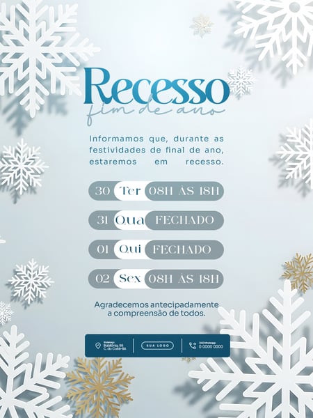 FLYER AVISO IMPORTANTE RECESSO NATAL PSD EDITÁVEL 5
