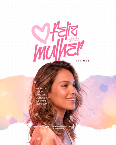 DIA INTERNACIONAL DA MULHER 08 DE MARÇO SOCIAL MEDIA PSD EDITÁVEL 6