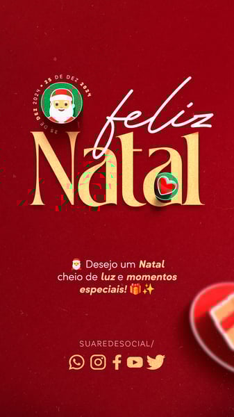 RDL SOCIAL MEDIA FELIZ NATAL STORY DESEJO UM NATAL CHEIO DE LUZ E MOMENTOS ESPECIAIS