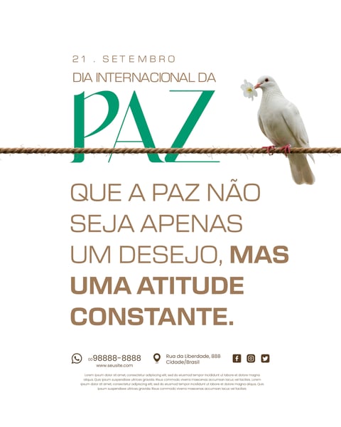 21 DE STEMBRO DIA INTERNACIONAL DA PAZ