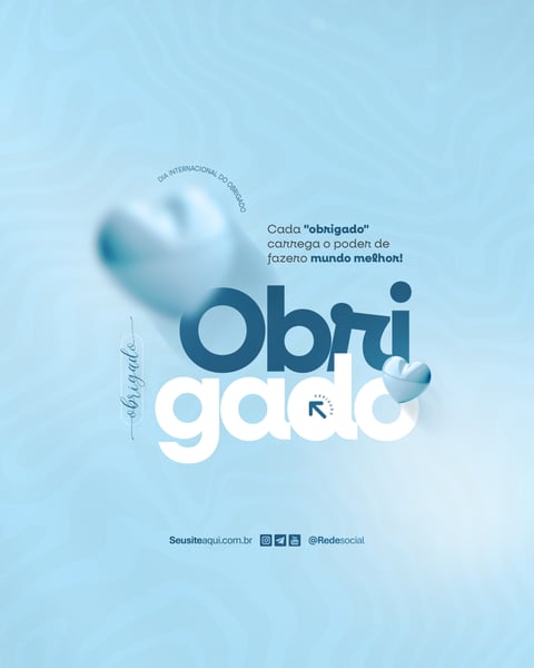 DIA INTERNACIONAL DO OBRIGADO 11 DE JANEIRO DIA DO OBRIGADO SOCIAL MEDIA PSD EDITÁVEL