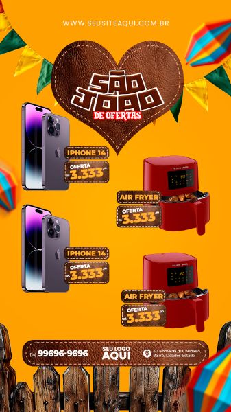 STORY - FESTA JUNINA, SÃO JOÃO - PSD EDITÁVEL