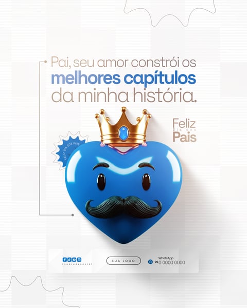 FELIZ DIA DOS PAIS 10 DE AGOSTO SOCIAL MEDIA FEED PSD EDITÁVEL 9