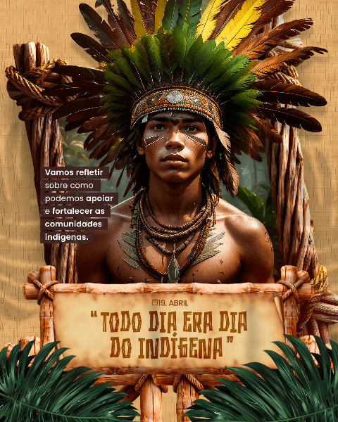 DIA DOS POVOS INDÍGENAS - DIA DO ÍNDIO - SOCIAL MEDIA