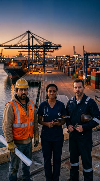 TRABALHADORES DE DIFERENTES ÁREAS DIA DO TRABALHO 15