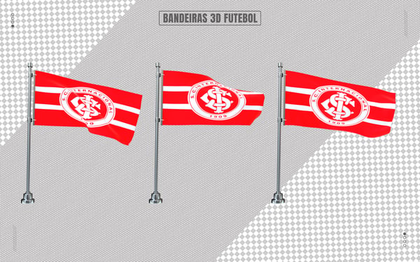 BANDEIRA FUTEBOL INTERNACIONAL 3D