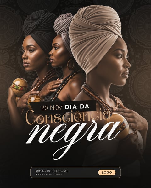 DIA DA CONSCIÊNCIA NEGRA 20 DE NOVEMBRO SOCIAL MEDIA PSD EDITÁVEL - 02