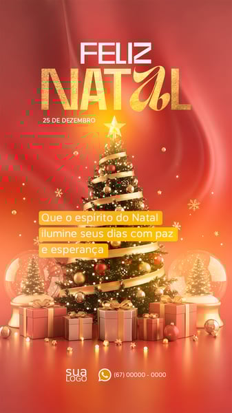 FLYER REDE SOCIAL FELIZ NATAL PSD STORY 5