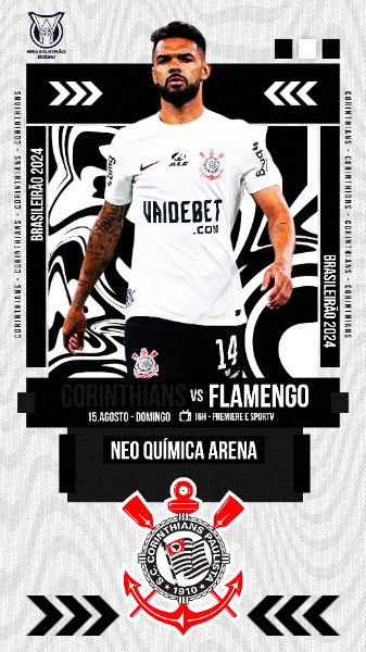 FLYER ESPORTIVO FUTEBOL BRASILEIRÃO 2024 CORINTHIANS