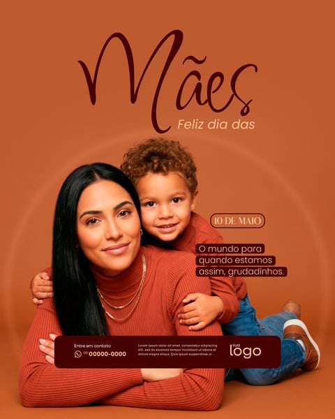 DIA DAS MÃES GRUDADINHOS SOCIAL MEDIA PSD EDITÁVEL FEED 4