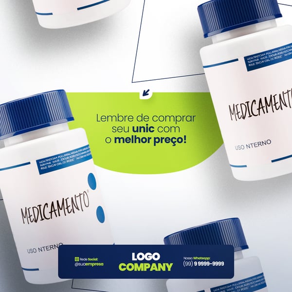 FARMÁCIA REMÉDIOS MEDICAMNETOS SOCIAL MEDIA PSD EDITÁVEL