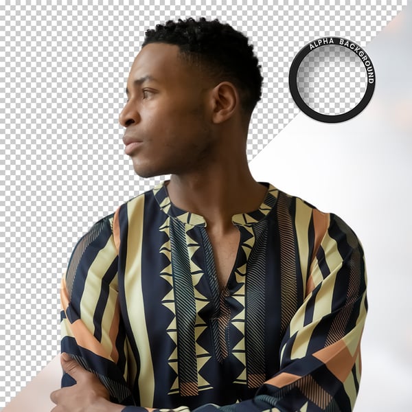 HOMEM NEGRO AFRO ELEMENTO PSD PNG