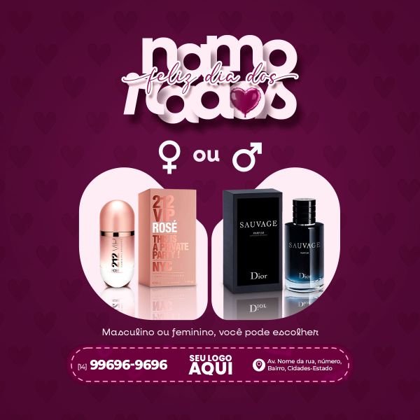 DIA DOS NAMORADOS, VALENTINE'S DAY | SOCIAL MEDIA | PSD EDITÁVEL