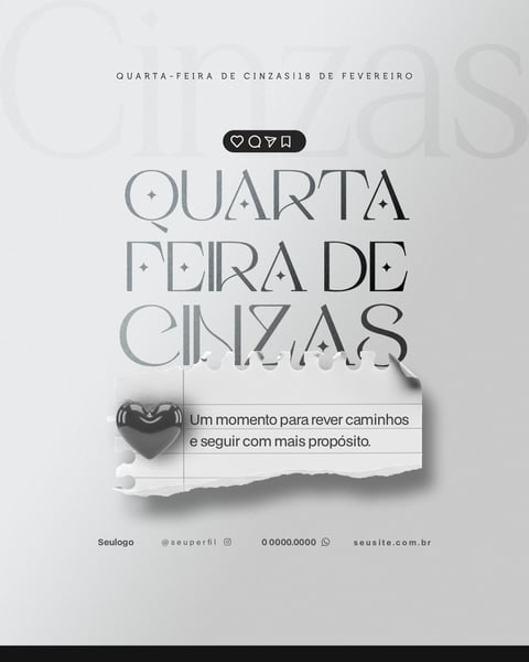 Quarta feira de cinzas