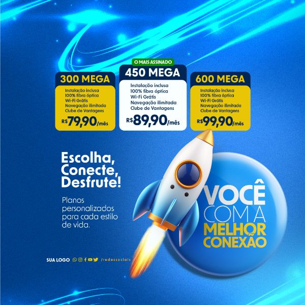 SOCIAL MEDIA - PROVEDOR DE INTERNET - PLANOS PERSONALIZADOS