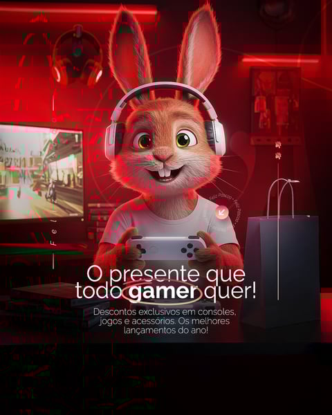 FELIZ PÁSCOA OFERTAS LOJA ELETRONICOS INFORMÁTICA DESCONTOS PROMOÇÃO SOCIAL MEDIA PSD EDITÁVEL