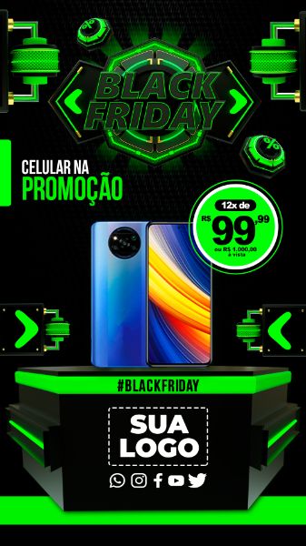 Story Black Friday Social Mídia PSD Editável