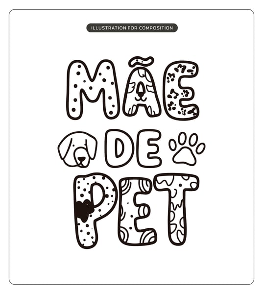 Lettering Mãe de PET