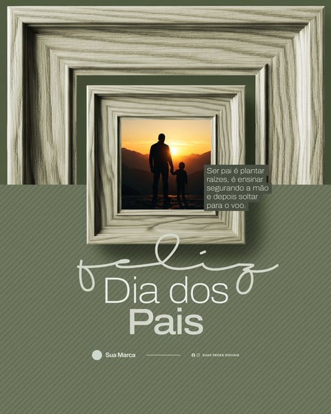 DIA DOS PAIS 10 DE AGOSTO SOCIAL MEDIA PSD EDITÁVEL