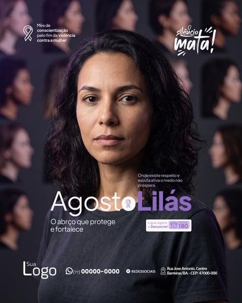SOCIAL MEDIA CAMPANHA AGOSTO LILÁS PSD EDITÁVEL 10