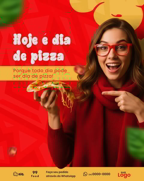 HOJE É DIA DE PIZZA Figma Social Media Template