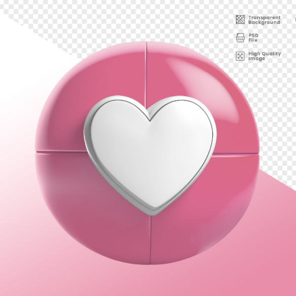 CORAÇÃO -  ELEMENTO 3D CORAÇÃO  PARA COMPOSIÇÃO