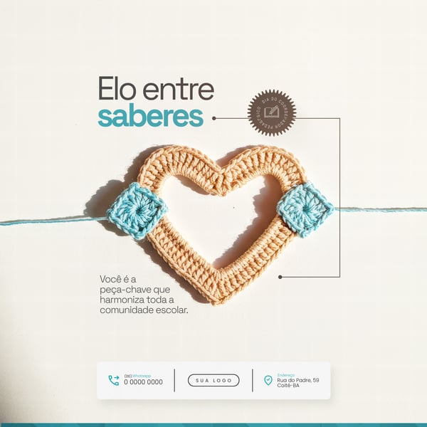 ELO ENTRE SABERES DIA DO COORDENADOR PEDAGÓGICO SOCIAL MEDIA PSD EDITÁVEL