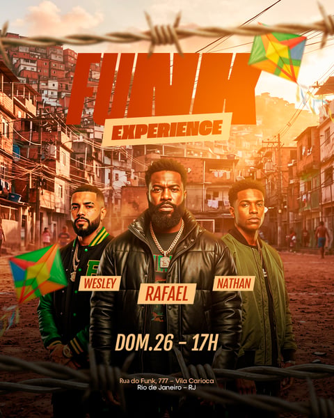 FLYER EVENTO DE SHOWS FUNK EXPERIENCE FEED 248