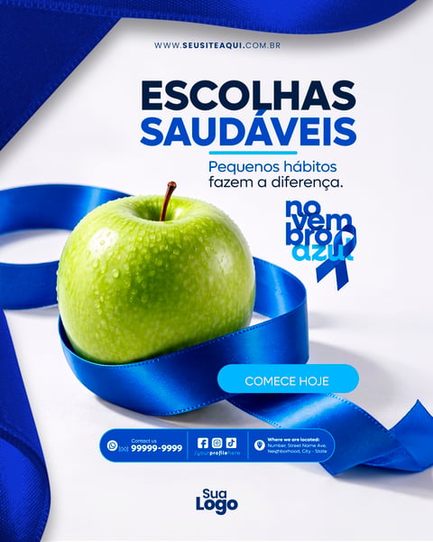 FEED NOVEMBRO AZUL SOCIAL MEDIA PSD EDITÁVEL 15