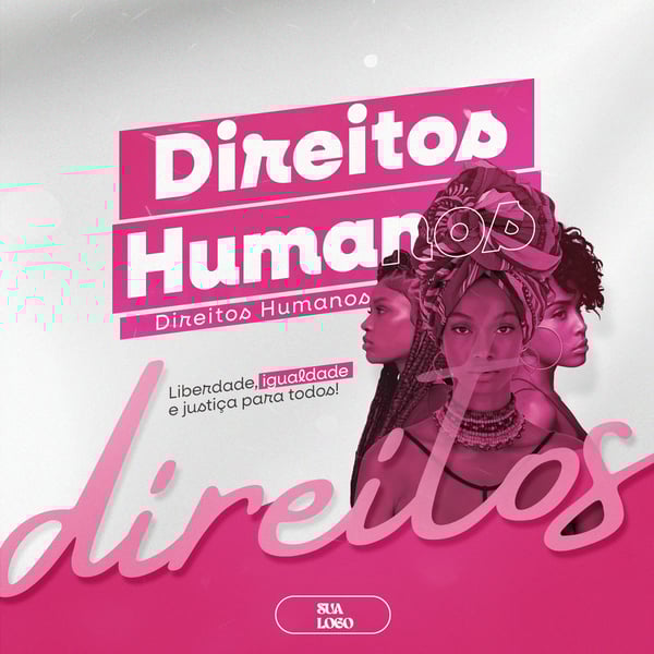 DIA INTERNACIONAL DOS DIREITOS HUMANOS 10 DE DEZEMBRO SOCIAL MEDIA PSD EDITÁVEL