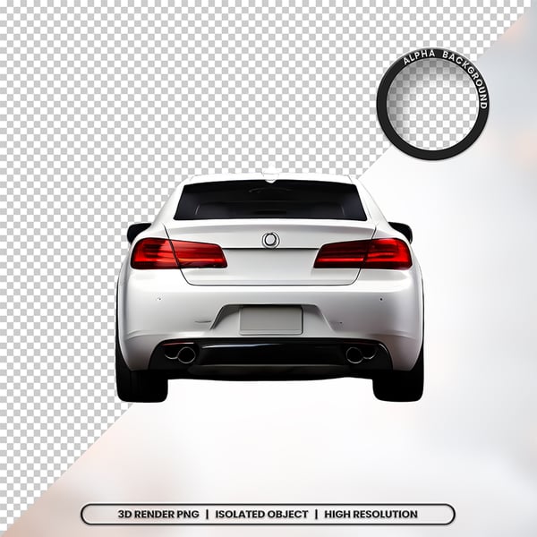 3D RENDER FUNDO DE UM CARRO ELEMENTO ÍCONE PSD PNG