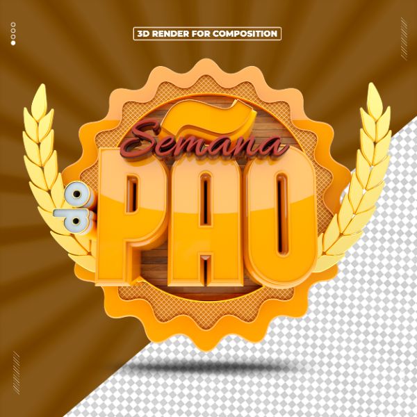 SELO 3D SEMANA DO PÃO