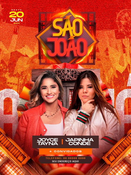FLYER PARA EVENTOS SÃO JOÃO DAS MINAS FEED