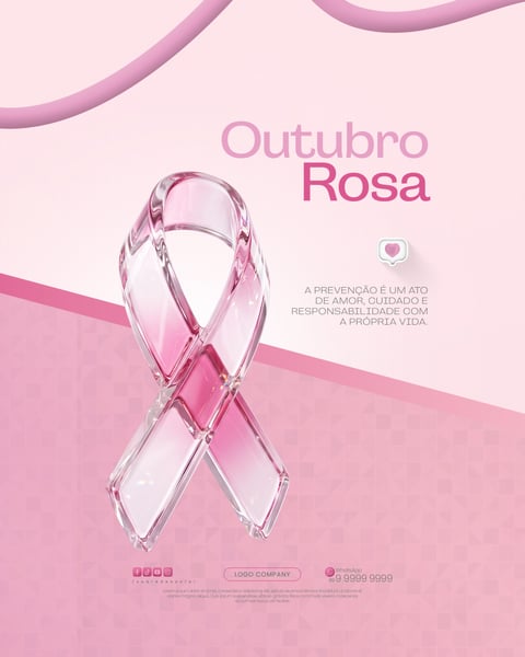 OUTUBRO ROSA CONSCIENTIZAÇÃO CÂNCER DE MAMA SAÚDE MULHER SOCIAL MEDIA PSD EDITÁVEL 1