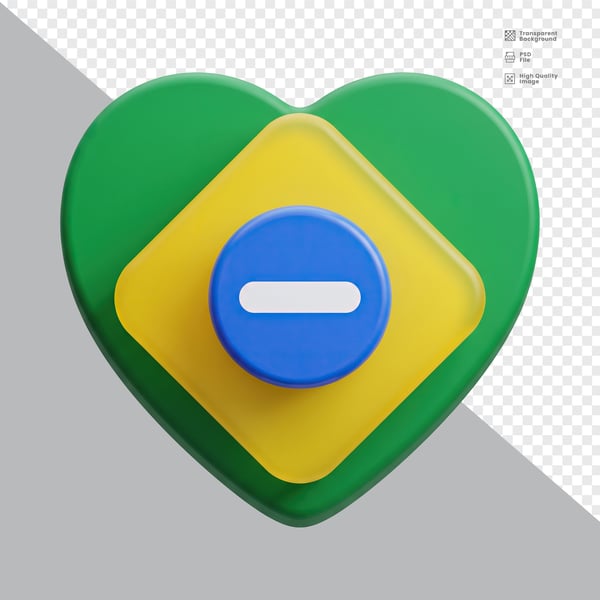 ELEMENTO 3D PARA COMPOSIÇÃO BRASIL PNG 020