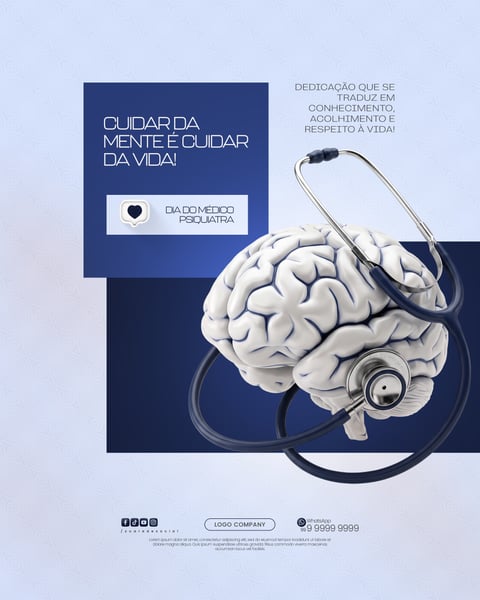 DIA DO MÉDICO PSIQUIATRA HOMENAGEM ESPECIAL SOCIAL MEDIA PSD EDITÁVEL 1