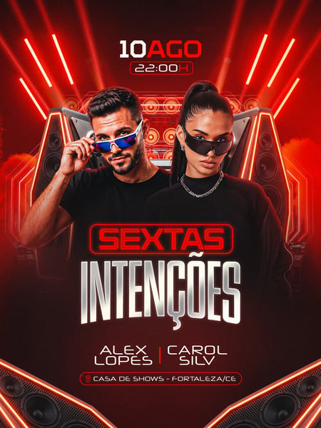 19 - Flyer Evento - Sextas Intenções - Feed PSD EDITÁVEL