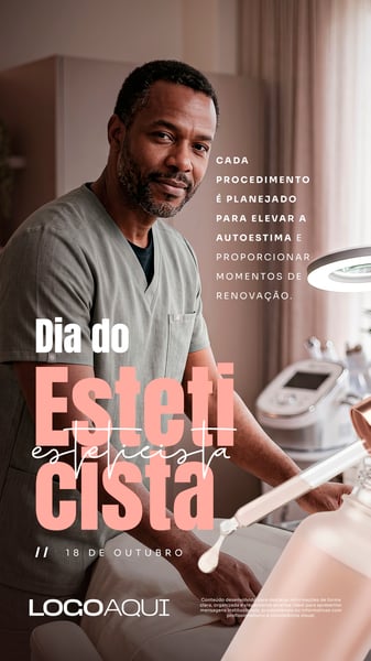 DIA DO ESTETICISTA CUIDADOS ESTÉTICOS SOCIAL MEDIA FLYER PSD EDITÁVEL STORY