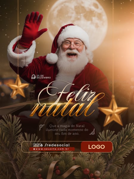 FELIZ NATAL 25 DEZEMBRO SOCIAL MEDIA PSD EDITÁVEL - 01