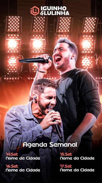 FLYER ARTISTA IGUINHO E LULINHA STORIES