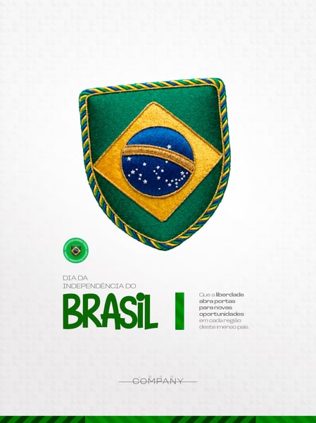 7 de Setembro INDEPENDÊNCIA BRASIL SOCIAL MEDIA FLYER PSD EDITÁVEL