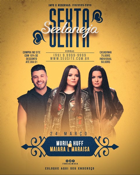 FLYER EVENTO SEXTA SERTANEJA FEED