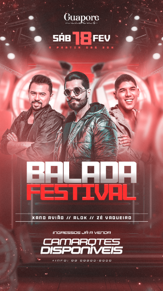 FLYER EVENTO BALADA FESTIVAL STORY