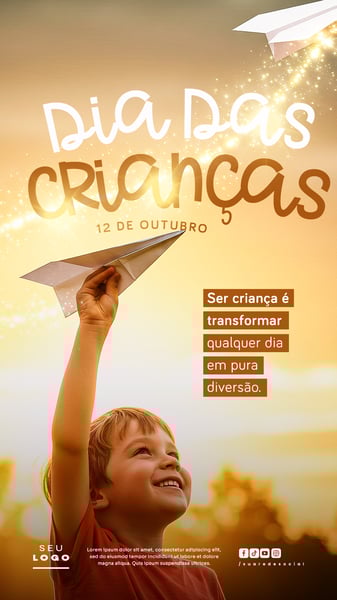 DIA DAS CRIANÇAS 12 DE OUTUBRO STORY SOCIAL MEDIA PSD EDITÁVEL 5